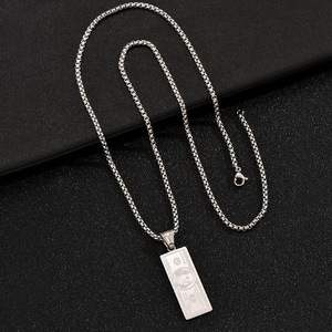 2026 18K Vergoldete Edelstahl Hip-Hop Herren Mode-Schmuck US-Dollar Anhänger Halskette $100 Bargeld-Halskette - Product Image 3