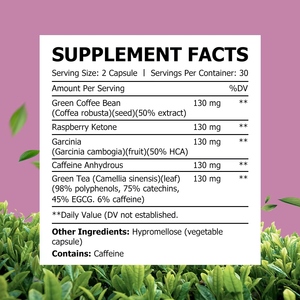Capsules amincissantes à marque privée avec extrait de café vert : favorisent la combustion des graisses dans les zones difficiles à affiner et aident à réduire les fringales. - Product Image 2