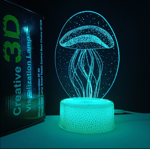 Lámpara de mesa con Interruptor táctil LED de cambio Gradual de 7 colores personalizada, USB lámpara de mesa, ilusión de medusas moderna, dormitorio nocturno, Hotel, 5V eléctrico - Product Image 3