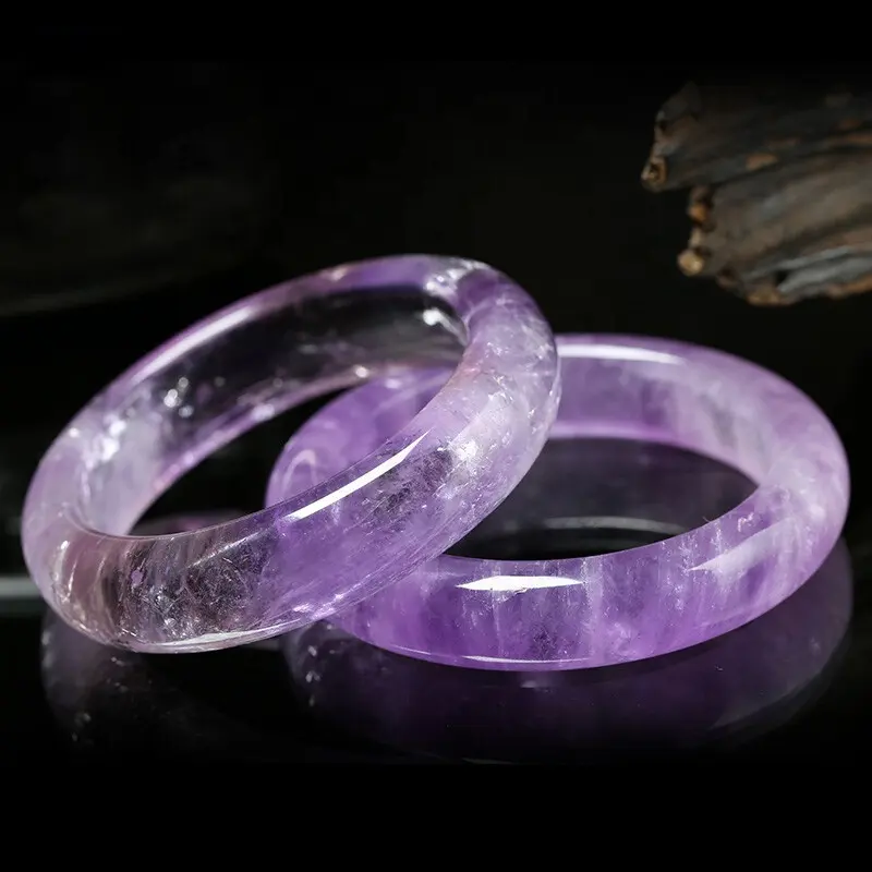 52-62cm Natural Noble Amethyst Bracelet Jade Jewelry Gift for Mom and Friends