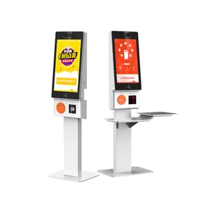 Système Android 23.8 "Kiosque de commande Écran tactile Pos System Self Pay Machine Kiosque de commande de paiement en libre-service pour restaurant