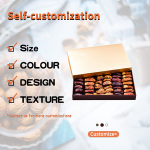 Caja vacía de cartón de lujo hecha a mano, embalaje de regalo para dulces con insertos divisores, venta al por mayor - Product Image 3