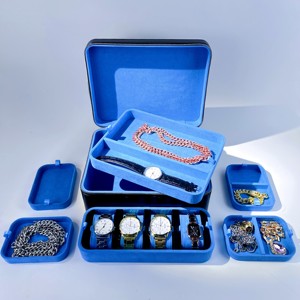 Customize Pu <strong>Leather</strong> Jewellery <strong>Travel</strong> Storage <strong>Jewelry</strong> Box Organizer Watch <strong>case</strong> with Handle - Product Image 3
