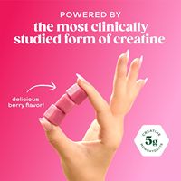 Complément alimentaire quotidien OEM pour filles, créatine monohydrate, gommes à mâcher, force, puissance, endurance, énergie, croissance musculaire, récupération athlétique
