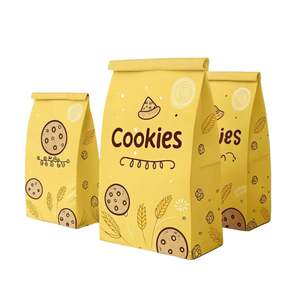 Sacs en papier avec fermeture à lien métallique pour emballages alimentaires, personnalisés avec logo imprimé, résistants à l'huile, pour biscuits, croissants, pain, toasts, pop-corn - Product Image 2