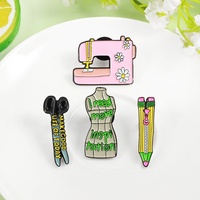 Portable rose Machine à coudre créatif revers métal Badge tailleur cadeau ciseaux broche broche breloques mode Style couture accessoire