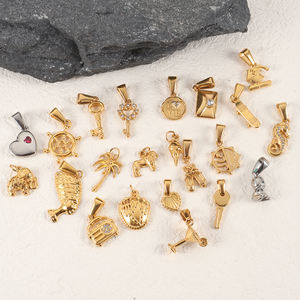 DIY Stainless Steel Jewelry Pendants &amp; Charms Wholesale Custom <strong>Heart</strong> Hat Vintage Charm for Bracelet Necklace Making - Product Image 4