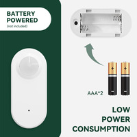 Détecteur de mouvement intelligent Tuya Zigbee PIR avec détection de luminosité/température/humidité, fonctionne sur piles, pour maison, garage, voiture via application