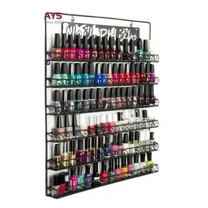 Customize Graphic Metal Wire Nail Polish Display, Nail Polish Metal Display Rack Free Standing Nail Polish Display Rack