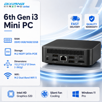 ODM & OEM Mini PC i3-6100U, HD Graphics 520, RAM DDR3 Opsional, Mendukung M.2 WIFI5, Dual M.2 NGFF SSD, Banyak Antarmuka