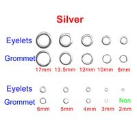 Ensemble d'outils de pose d'œillets métalliques 100 pièces/paquet pour ceinture, vêtements, rideaux, chaussures, sacs, 2 mm, 3 mm, 4 mm, 5 mm, 10 mm, 12 mm, 17 mm