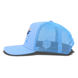 หมวกแก๊ปตาข่าย 5 ช่อง แบบ Trucker ของ Tcap China ปักโลโก้ด้วยผ้าฝ้าย ทรงสูง - Product Image 3