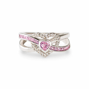 Anello Romantico a Cuore Intrecciato per Donne, Elegante Gioiello da Dito alla Moda - Product Image 5