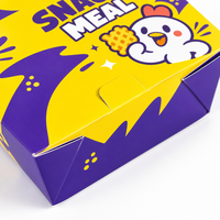 Boîte à repas personnalisée imprimée, en papier kraft de qualité alimentaire, pour poulet frit et frites, vente en gros