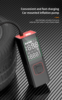 Démarreur de batterie portable 12V 6000mAh avec compresseur d'air 150 PSI et gonfleur de pneus, noir/rouge, pour véhicules
