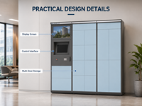 Casier à colis intelligent avec écran publicitaire, solution de récupération en libre-service pour hall d'entreprise, appartement et hôtel - 2026 Smart
