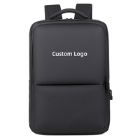 Sac à dos pour ordinateur portable professionnel fin, couleur personnalisée, avec port USB, antivol, bretelles rembourrées, pour les trajets quotidiens au bureau