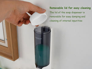 Nuevo Dispensador de Jabón Moderno Personalizado con Logotipo para Cocina y Baño, Dispensador de Champú de Plástico ABS para Montar en la Pared, 320 ml*1, Dispensador de Jabón Individual - Product Image 5