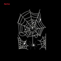 Transferts thermocollants en strass pour Halloween : lettres, citrouilles, squelettes, pour vêtements et sacs
