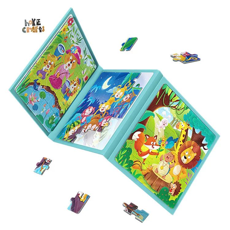 HOYE CRAFTS developing intelligence game foldable activity magnetic puzzle book