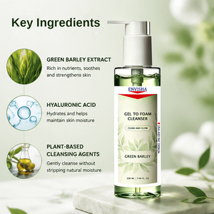 Nettoyant Visage Doux Hydratant en Gros, <span class=keywords><strong>Gel</strong></span> Nettoyant Moussant Blanchissant et Lissant pour Peaux Grasses - Product Image 4