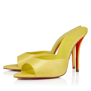 Sandali Estivi da Donna Taglie Grandi Fino al <span class=keywords><strong>44</strong></span> con Tacchi Alti e Sottili, Scarpe Sexy da Infilare per Abito con Tacco a Spillo, Punta Aperta e Affusolata, Sabot in Vernice - Product Image 6