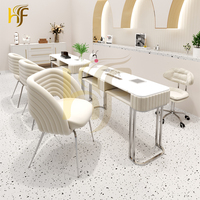 Meubles de salon de manucure en marbre, couleurs personnalisées, vente chaude, ensembles de table et de chaises de manucure modernes, tables de manucure à vendre