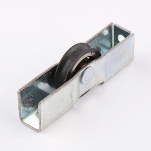 KEYI donanım W-05 toptan satış demir sürgülü cam makaralı tekerlek rulman u-şekilli oluk plastik tekerlek - Product Image 3