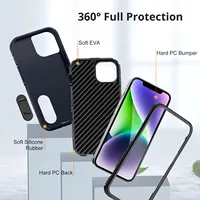 Coque de téléphone antichoc à couverture intégrale pour iPhone, coque de protection bicolore avec support pliable pour iPhone 15 Pro Max 15Plus