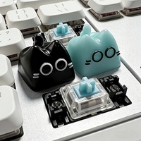 Custom Epoxy Resin Eerie Kitten Keycaps Black/Blue/Pink Single ESC Keycaps for Fidget Toy and Mx Switch Mechanical Keyboard