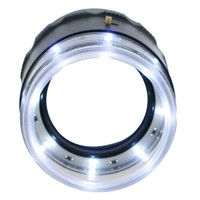 Loupe cylindrique LED haute définition à grossissement élevé 10x avec règle graduée