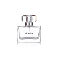 Bouteille de parfum de fabrication vide en verre de forme carrée de haute qualité personnaliser le logo avec le pulvérisateur de brouillard d'atomiseur