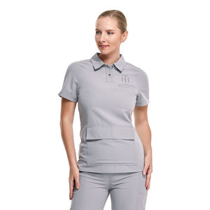 ZX Usine Personnalisé Slim Femme Scrubs Uniformes Ensembles 2023 Infirmière Travail Survêtement Stretch Fit À Manches Courtes Polo Jogger Pantalon - Product Image 4