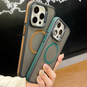 Zyq เคสใสสีด้านสำหรับ iPhone 15 14 13 12 11 Pro Max PLUS เคสชาร์จไร้สายแบบแม่เหล็กขนาดเล็ก - Product Image 1