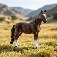 Modèle de cheval en PVC massif, simulation réaliste, taille miniature, Cheval de Quarter, pour les 4-6 ans, figurines d'animaux