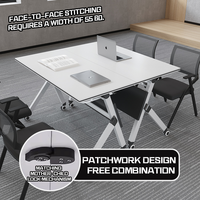 Table de formation pliante, chaise simple, moderne, minimaliste, bureau de conférence mobile, bureau d'étude pour adultes, bureau d'écriture scolaire, bois durable