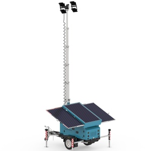 Remorques légères mobiles solaires avec CCTV et mât télescopique et batterie de secours - Product Image 5