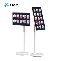 Televisor Inteligente de 32 Pulgadas con Pantalla Táctil Giratoria, Cámara Android Portátil, Full HD 1080p 60Hz, LED, con Base con Ruedas y Recargable