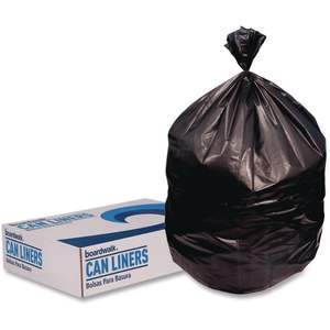 Bolsas de Basura para el Hogar, Recicladas, de Resina, de 60 Galones, 1.5 Mil de Grosor, 38 x 58, Negras, Perforadas, Rollo de 100/Caja - Product Image 3