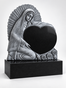Stèles funéraires en granit noir, finition antique, sculptées à la main au Vietnam, design traditionnel, statues de cimetière. - Product Image 3