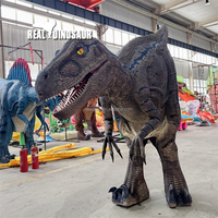 Costume de dinosaure robotique réaliste grandeur nature, Velociraptor, pour spectacles
