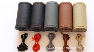 Funda de Volante Cosida a Mano Universal de Microfibra de Cuero Premium - Product Image 6