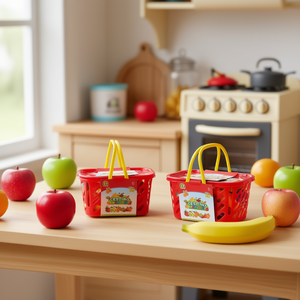 Panier à fruits Cestino 25x18x14 cm avec poignées pour enfants, jouet de cuisine pour jeux d'imitation - Product Image 3