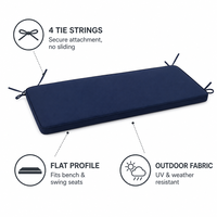 Coussin de siège de canapé matelassé imperméable personnalisé, en mousse haute densité, avec housse amovible et lavable pour banc extérieur, résistant au soleil et à l'huile