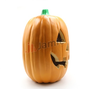 Grande Citrouille d'Halloween en Plastique Artificiel Lumineux 29x40cm Orange pour Décorations d'Halloween et de Fête de Noël en Intérieur - Product Image 3