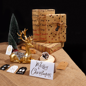 Nouveau Design Noël Hotstamping Cadeau Rouleau Wrap Papier Kraft 43*300 cm - Product Image 6