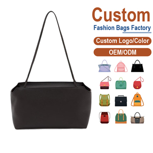 Sac baguette mini en cuir d'agneau noir avec double bandoulière |   Fabrication sur mesure OEM/ODM pour les marques de mode de luxe - Product Image 2