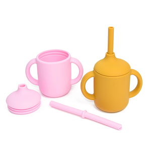 Hot bán biểu tượng tùy chỉnh Mô hình sản phẩm em bé uống Silicone sippy cup điều dưỡng Silicone đào tạo cup với rơm - Product Image 4