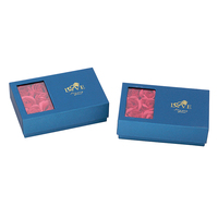 Boîte d'emballage de luxe de logo d'or de bijoux de fleur de carton avec la rose et la fenêtre transparente