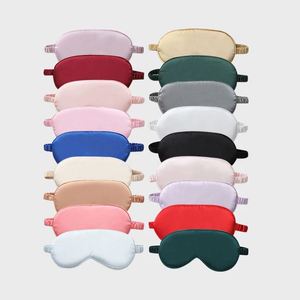 Masque de sommeil personnalisé en satin de soie rose/crème, vierge pour sublimation, mignon et confortable, de marque, pour le voyage - Likewinner Luxe par transfert thermique - Product Image 2